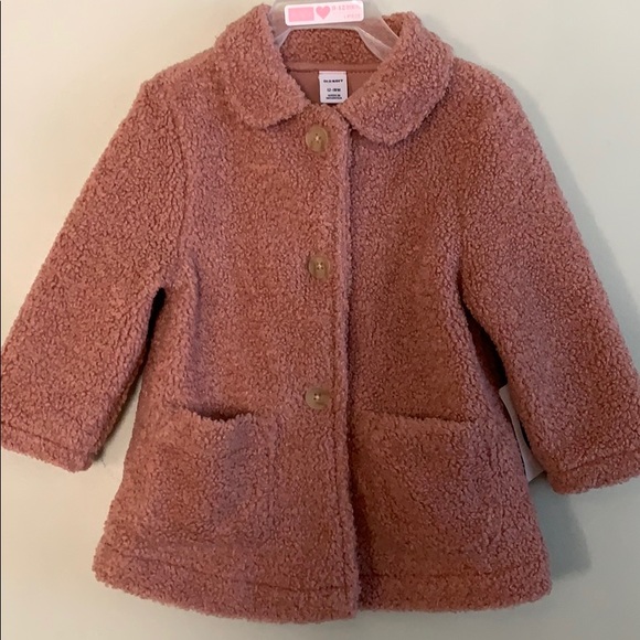 mauve teddy bear coat
